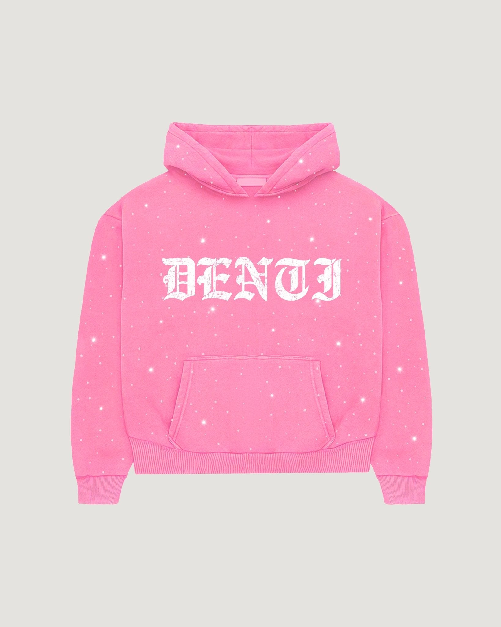 PINK RHINESTONE HOODIE - Project Denti