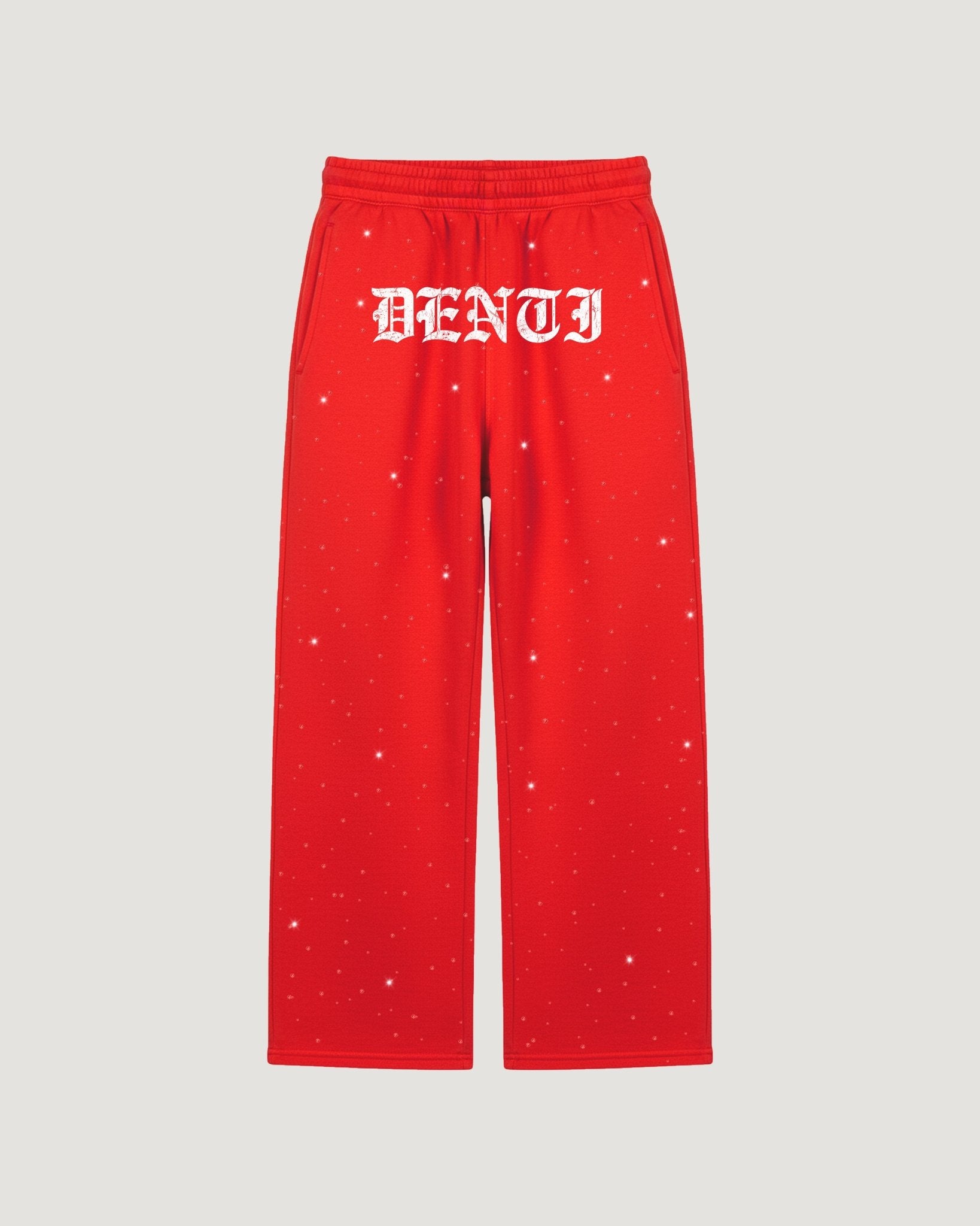 RED RHINESTONE SWEATPANTS - Project Denti