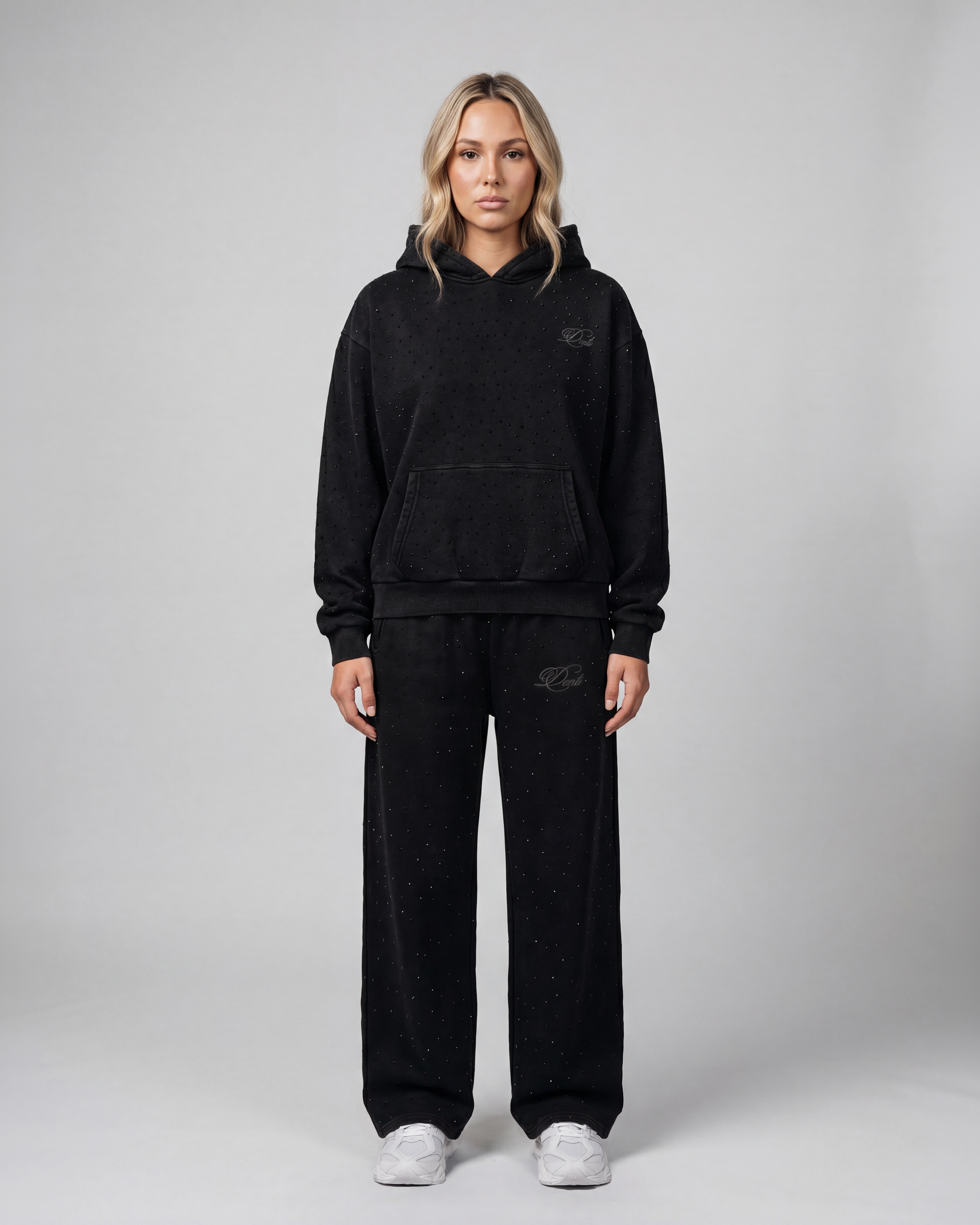 MINIMALIST RHINESTONE HOODIE