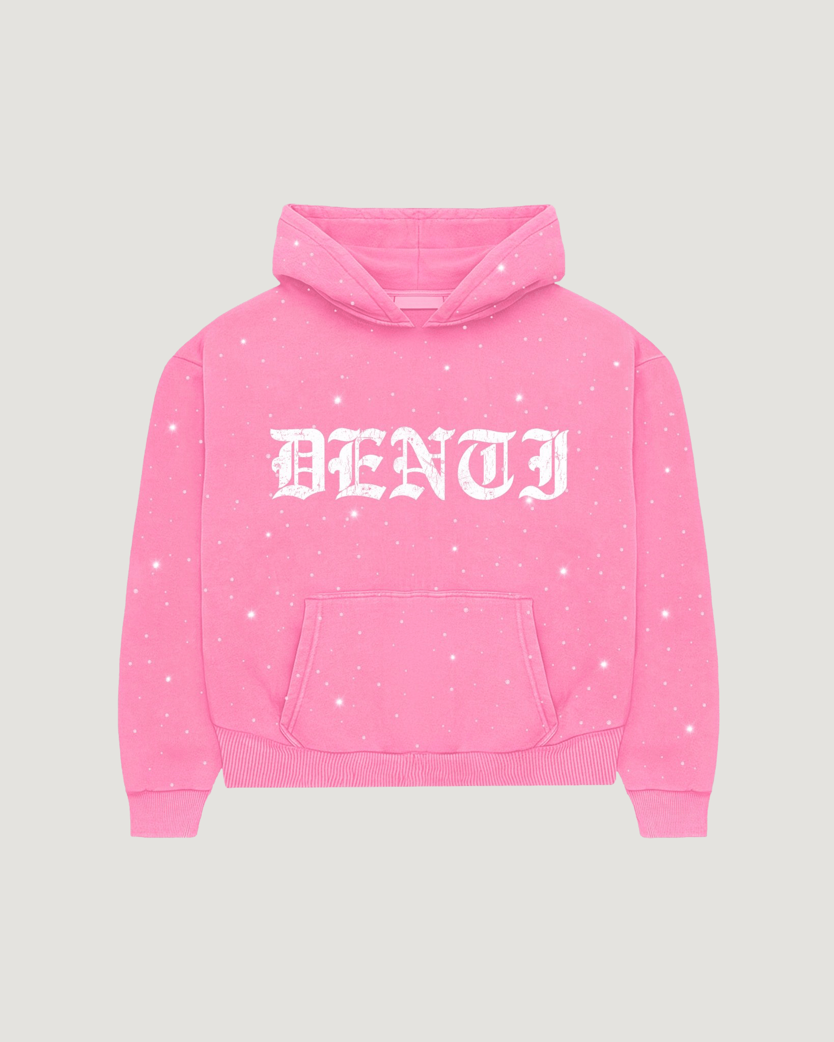 PINK RHINESTONE HOODIE - Project Denti