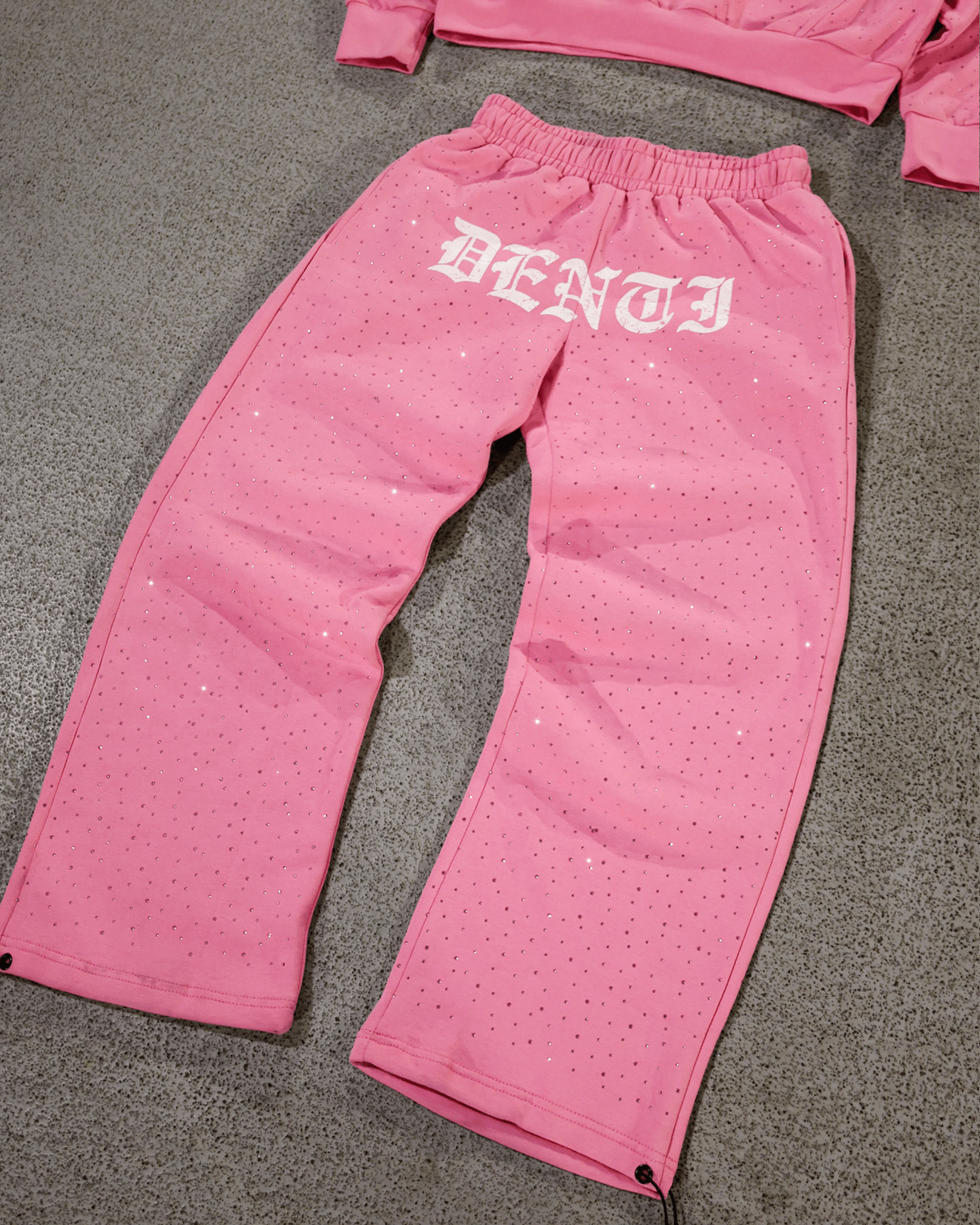 PINK RHINESTONE SWEATPANTS - Project Denti